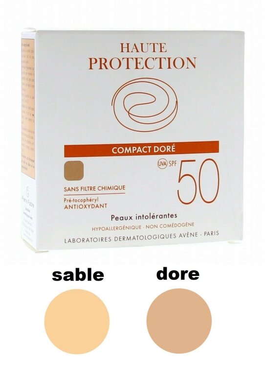 Avene Soins Solaires Compact Teinte SPF50+ Sable, Αντιηλιακό Make Up 10gr