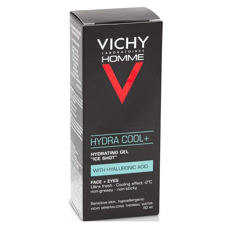 Vichy Homme Hydra Cool Ενυδατικό Τζελ για Πρόσωπο/Μάτια με Υαλουρονικό Οξύ 50ml