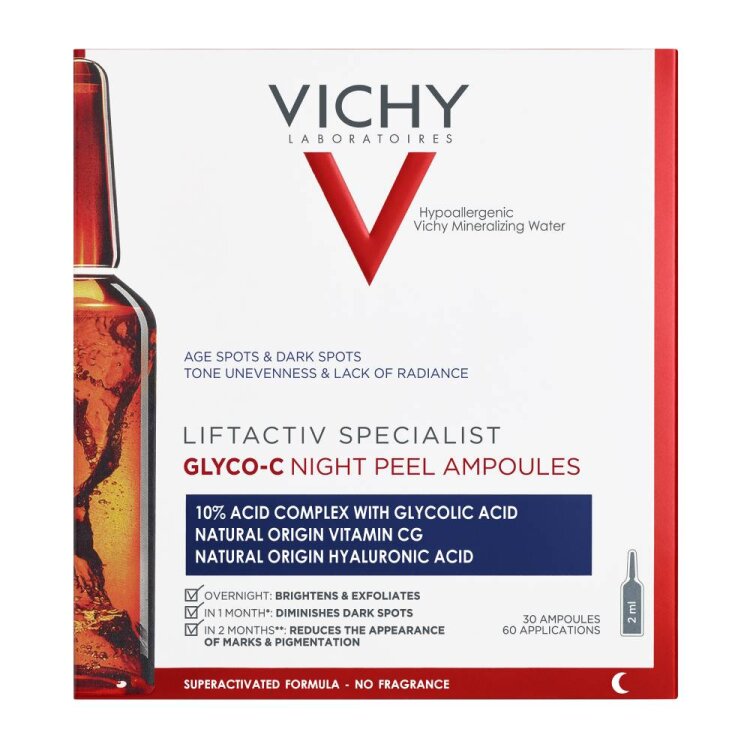 Vichy Liftactiv Specialist Glyco - C Night Pell Σύμπλοκο Γλυκολικού Οξεος με Βιταμίνη C 30 Αμπούλες