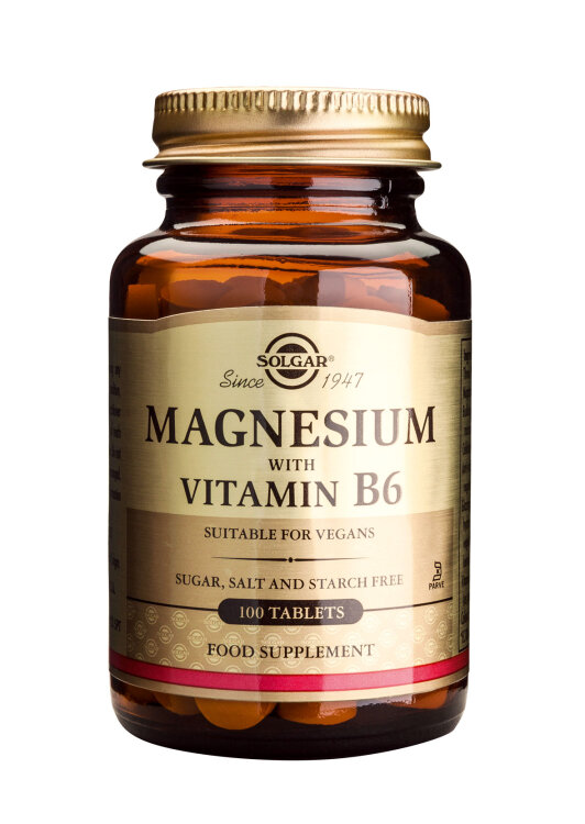 Solgar Magnesium με Vitamin B6, 100 ταμπλέτες