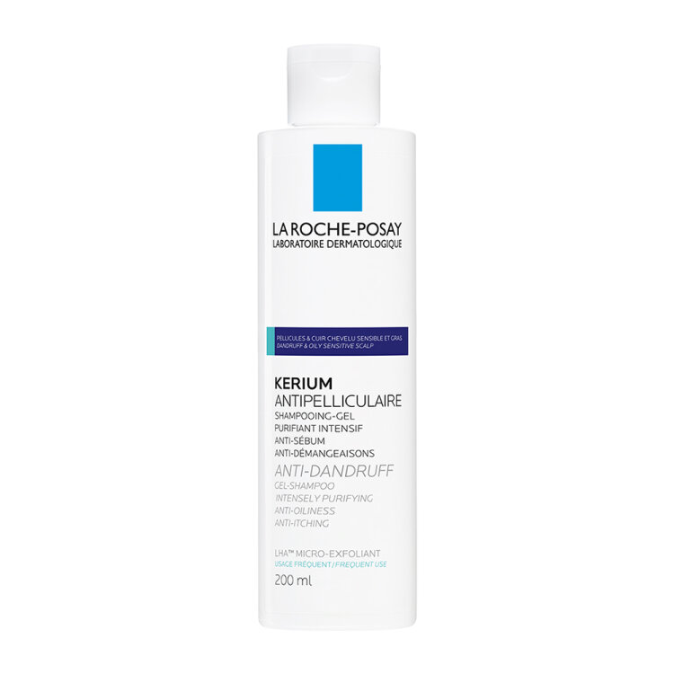 La Roche Posay Kerium Gel Shampoo Σαμπουάν Κατά της Λιπαρής Πιτυρίδας με Μικροαπολεπιστική Δράση 200ml