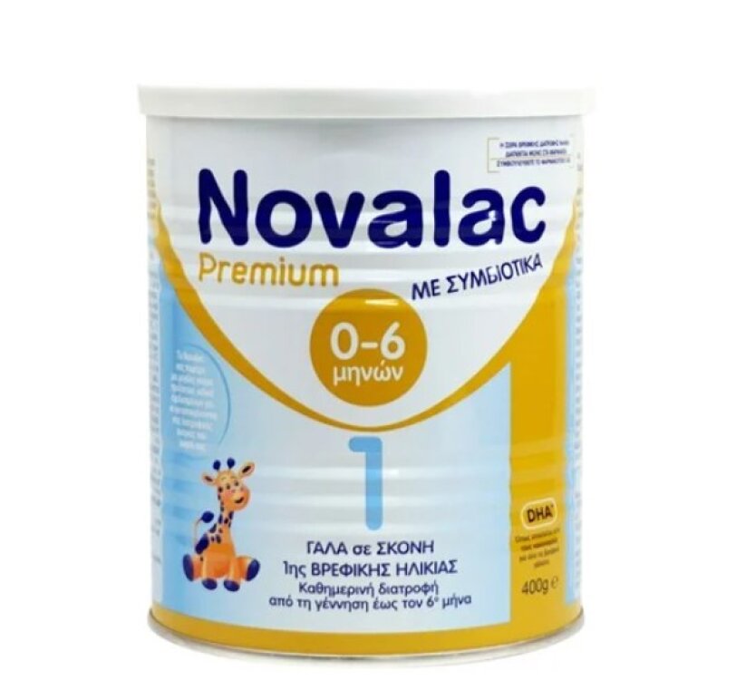 Novalac Premium 1 Γάλα 1ης Βρεφικής Ηλικίας από τη Γέννηση έως τον 6ο Μήνα 400gr