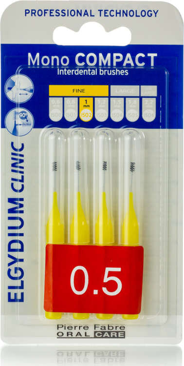 Mono Compact Yellow 0.5mm - Μεσοδόντια βουρτσάκια 4τμχ