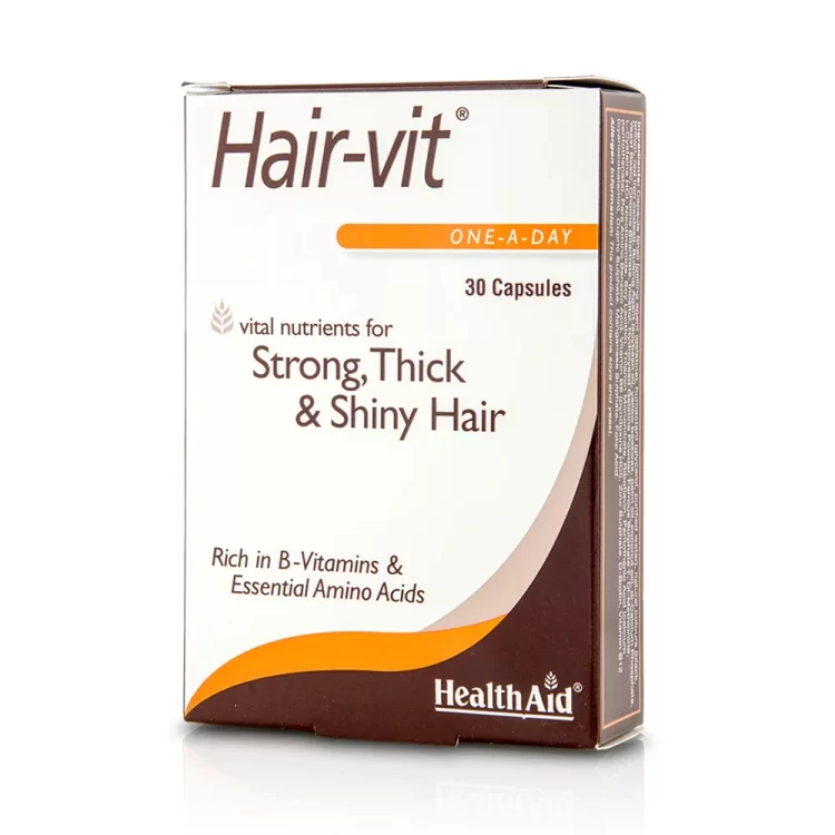 Health Aid, Hair-vit, Για Δυνατά,Υγιή και Όμορφα Μαλλιά 30Capsules