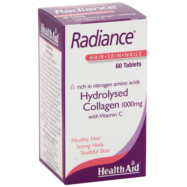 Health Aid Radiance COLLAGEN, με Vitamin C & Zink, Κολλαγόνο για Όμορφα Μαλλιά, Νύχια & Υγιές Δέρμα 60tabs