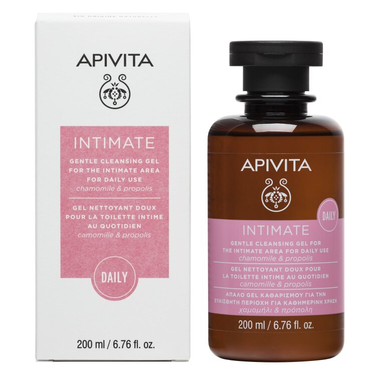 Apivita Intimate Daily - Απαλό Gel Καθαρισμού Για Την Ενυδάτωση Για Την Ευαίσθητη Περιοχή 200ml