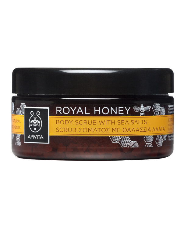 Apivita Royal Honey, Scrub Σώματος με Θαλάσσια Άλατα 200ml