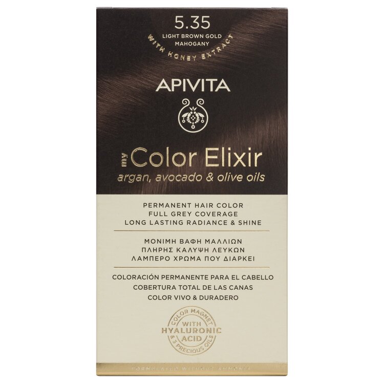 Apivita My Color Elixir N5,35 Καστανό Ανοιχτό Μελί Μαονί