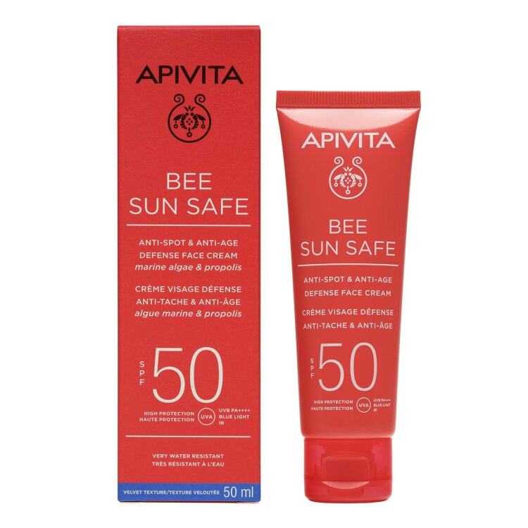 Apivita BEE SUN SAFE Αντηλιακή Κρέμα Προσώπου κατά των Πανάδων & των Ρυτίδων SPF50 50ml