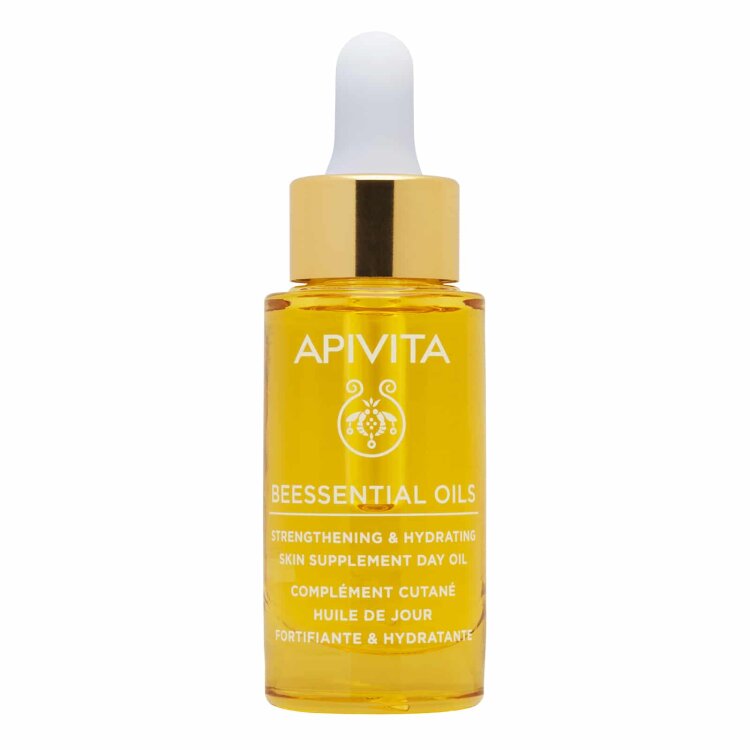 Apivita Beessential Oils Έλαιο Προσώπου Ημέρας Συμπλήρωμα Ενδυνάμωσησς & Ενυδάτωσης 15ml