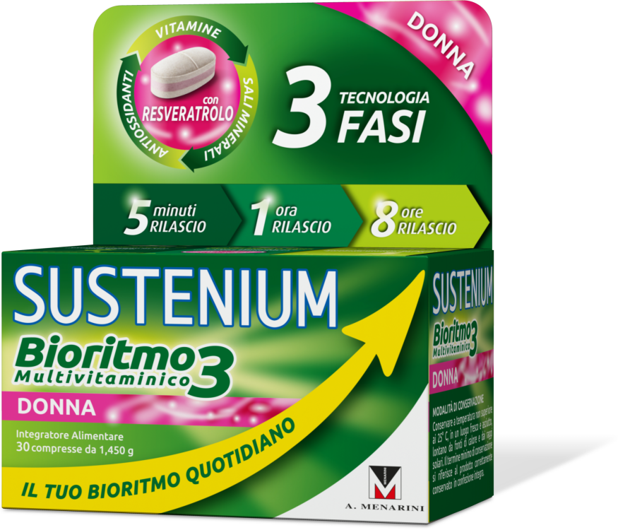Menarini Sustenium Biorhythm 3 Multivitamin Woman Πολυβιταμίνη Για Γυναίκες 30 Δισκία