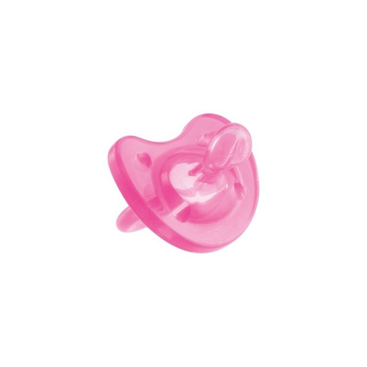 Chicco Πιπίλα Physio Soft, Όλο Σιλικόνη Ροζ, 12m+ 1τμχ