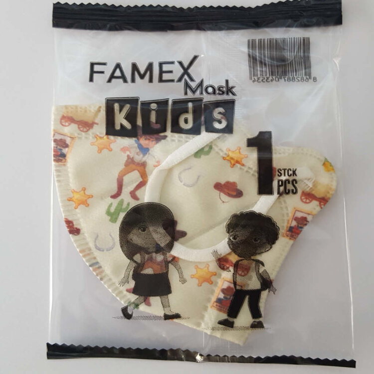 Famex Kids Mask FFP2 NR Cowboy 10pcs