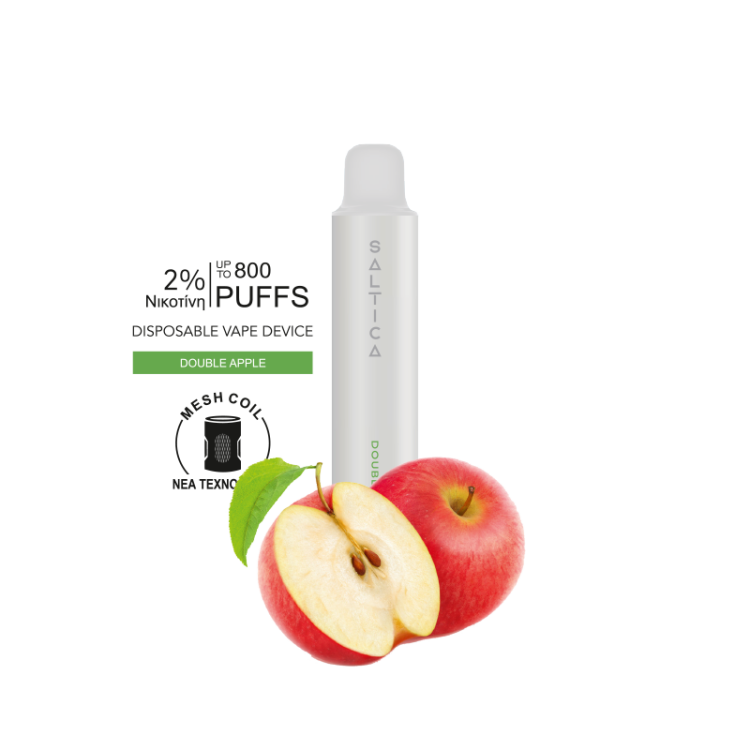 Saltica Pearl Ηλεκτρονικό Τσιγάρο 800 Εισπνοές 2% Νικοτίνη Double Apple