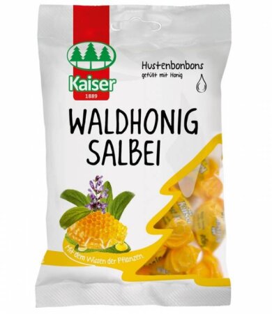 Kaiser Waldhonig Salbei, Καραμέλες για τον Βήχα Φασκόμηλο και Μέλι 75gr
