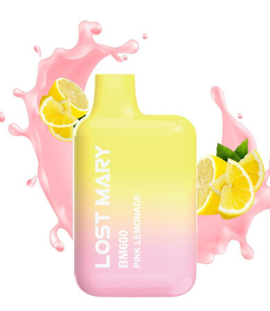 Lost Mary BM600 Ηλεκτρονικό Τσιγάρο μιας Χρήσης 600 Εισπνοών Pink Lemonade 2ml 20mg
