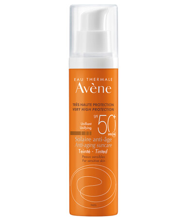Avene Eau Thermale Solaire Anti Age Teinte SPF50+ Αντιγηραντική Αντηλιακή Κρέμα Προσώπου με Χρώμα 50ml
