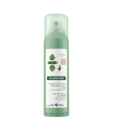 Klorane Ortie Dry Shampoo Ξηρό Σαμπουάν με Τσουκνίδα για Λιπαρά Μαλλιά Καστανά/Μαύρα 150ml