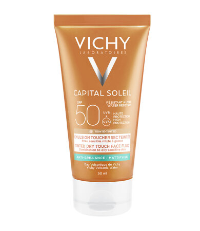 Vichy Capital Soleil Mattifying Face Tinted Dry Touch SPF50+ με Χρώμα 50ml