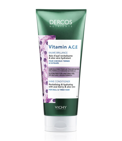 Vichy Dercos Nutrients Shine Conditioner Λάμψης για Θαμπά Μαλλιά 200ml