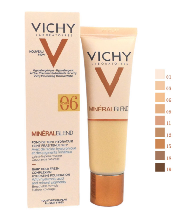 Vichy Mineralblend Fond De Teint Hydratant 03 Gypsum 30ml