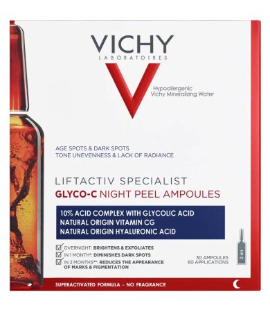 Vichy Liftactiv Specialist Glyco - C Night Pell Σύμπλοκο Γλυκολικού Οξεος με Βιταμίνη C 30 Αμπούλες