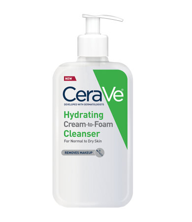 CeraVe Hydrating Cream-to-Foam Cleanser Καθαρισμός και Ντεμακιγιάζ 8OZ 236ml