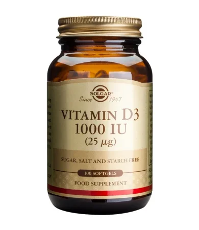 Solgar Vitamin D3 1000IU 100softgels