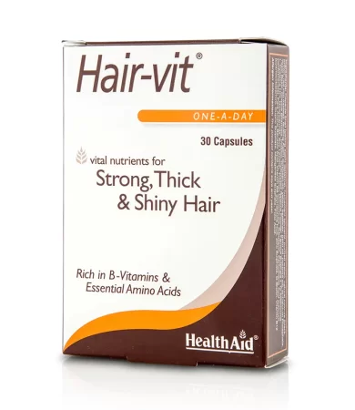 Health Aid, Hair-vit, Για Δυνατά,Υγιή και Όμορφα Μαλλιά 30Capsules