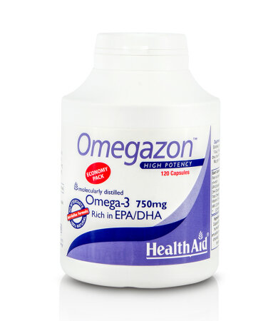 Health Aid Omegazon 750mg Ιχθυέλαιο με Ωμέγα 3 Λιπαρά Οξέα 120Caps