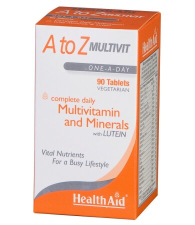 Health Aid A to Z Multivit with Lutein, Πολυβιταμίνες 90tabs