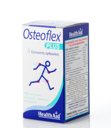 Health Aid Osteoflex Plus Γλυκοσαμίνη, Χονδροϊτίνη, MSM, Κολλαγόνο 60 Ταμπλέτες
