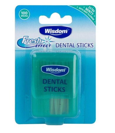 Wisdom Fresh Effect Dental Sticks Συσκευασία των 100 Τεμαχίων