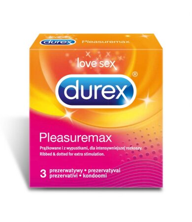 Durex Pleasure Max Προφυλακτικά 3τμχ