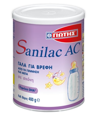 Sanilac AC Γάλα σε Σκόνη Κατάλληλο για Βρέφη 400gr