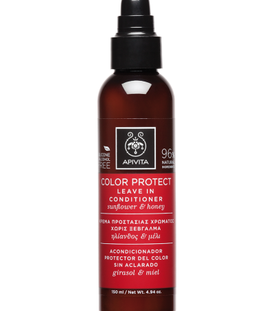 Apivita Color Protect Leave In Conditioner, Κρέμα Προστασίας Χρώματος Χωρίς Ξέβγαλμα 150ml