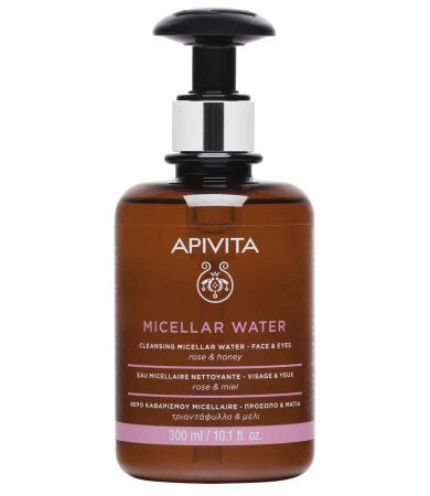 Apivita Νερό καθαρισμού Micellaire - Πρόσωπο & Μάτια Τριαντάφυλλο & Μέλι 300ml