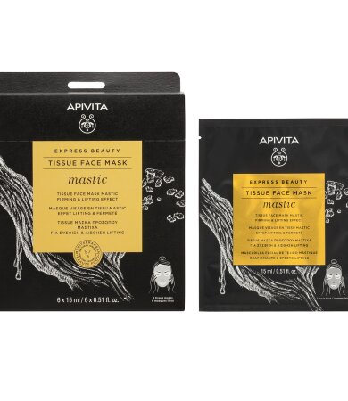 Apivita Express Beauty Tissue Μάσκα Προσώπου με Μαστίχα για Σύσφιξη 15ml
