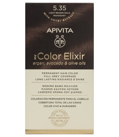 Apivita My Color Elixir N5,35 Καστανό Ανοιχτό Μελί Μαονί