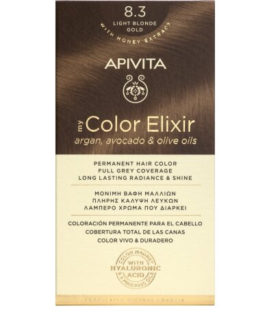 Apivita My Color Elixir Βαφή Μαλλιών 8.3 Ξανθό Ανοιχτό Χρυσό