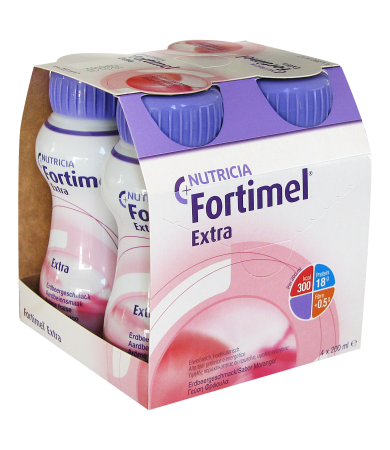 Nutricia Fortimel Extra με γεύση Φράουλα 4*200ml