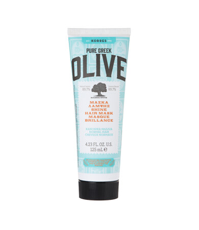 Korres Pure Greek Olive Shine Hair Mask Μάσκα Μαλλιών Λάμψης για Κανονικά Μαλλιά 125ml