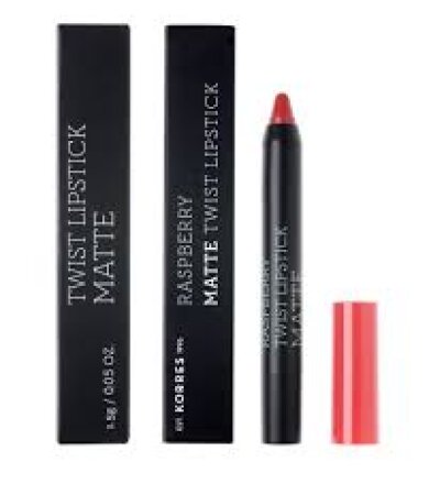 Korres Raspberry Matte Twist Lipstick Imposing Red 2,5gr
