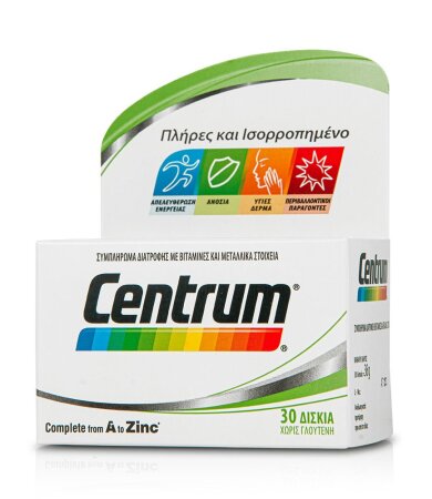 Centrum Complete from A to Zinc Πολυβιταμινούχο Συμπλήρωμα Διατροφής, 30 tabs