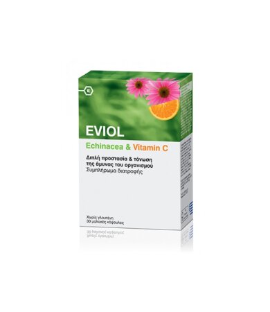 Eviol Echinacea & Vitamin C Συμπλήρωμα Διατροφής με Εχινάκεια & Βιταμίνη C 30 caps