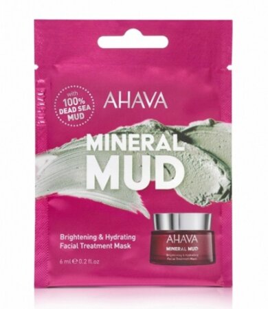 Ahava Mineral Mud Brightening & Hydrating Facial Treatment Mask, Μάσκα Προσώπου Ενυδάτωσης & Λάμψης 6ml