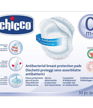 Chicco Επιθέματα Στήθους Αντιβακτηριδιακά Σετ των 30