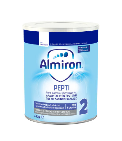 Nutricia Almiron Pepti 2 Eιδικό Γάλα για Αλλεργία στην Πρωτεϊνη του Αγελαδινού Γάλακτος 450gr
