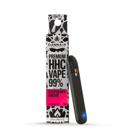 Canna-X Ηλεκτρονικό Τσιγάρο Μιας Χρήσης 99% HHC Raspberry Dream – 1ml