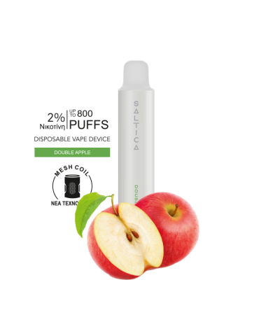 Saltica Pearl Ηλεκτρονικό Τσιγάρο 800 Εισπνοές 2% Νικοτίνη Double Apple